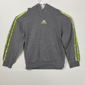 Adidas Charcoal Hoodie with Lime Accents